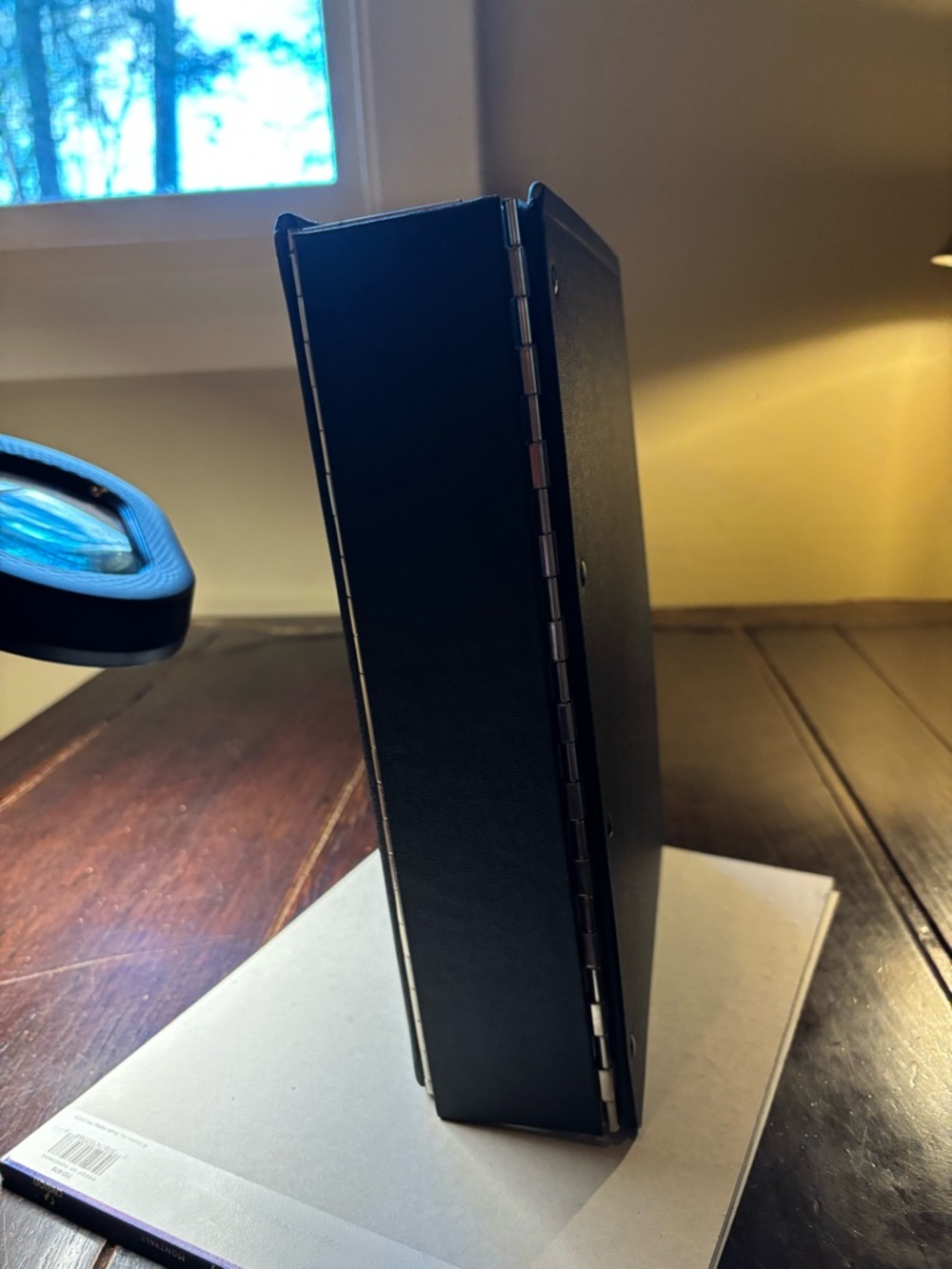 Oxford Black Presentation Binder with Silver Hinged Spine